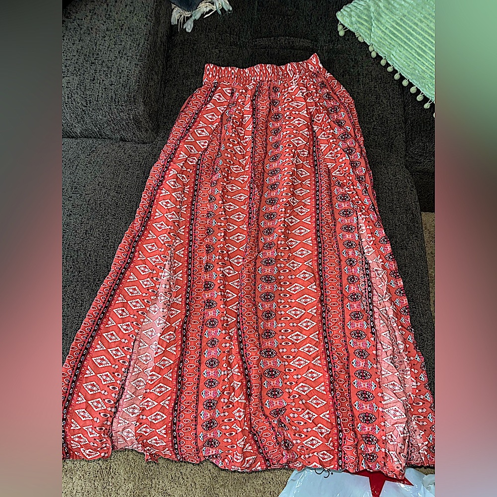 SHEIN maxi cut out skirt